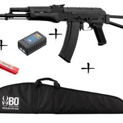 Pack réplique AEG AK74 + batterie Lipo + chargeur + housse 1J Double Bell