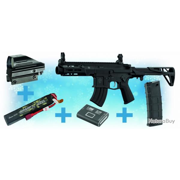 Pack replique M923A AEG double eagle + chargeur + red dot + batterie Lipo + chargeur de batterie