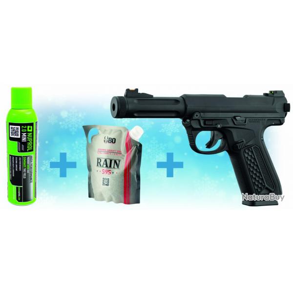 Pack rplique GBB AAP01 1J + billes + cible + gaz