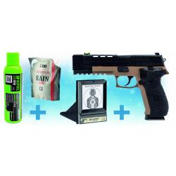 Pack réplique GBB VORSK CS Defender Pro 1J + billes + cible + gaz