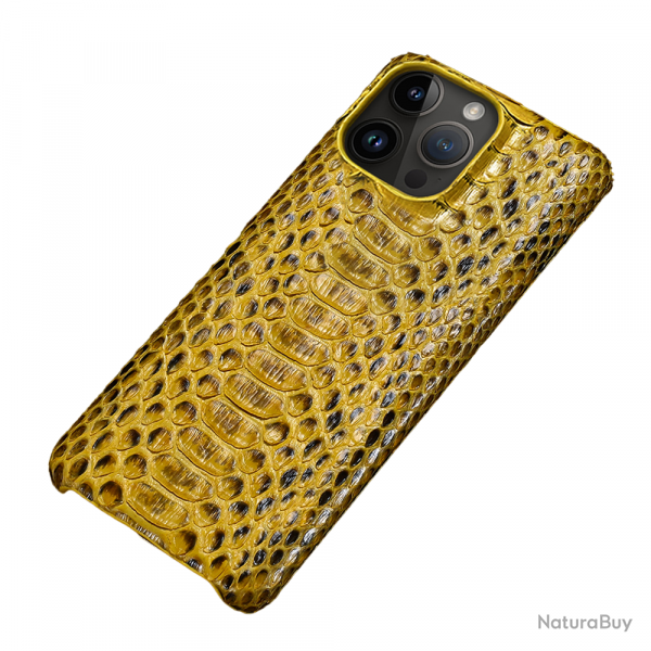 Coque Serpent Python Veritable pour iPhone, Couleur: Au Choix, Smartphone: iPhone 14 Plus