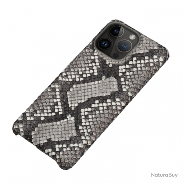 Coque Serpent Python Veritable pour iPhone, Couleur: Au Choix, Smartphone: iPhone 14 Pro Max