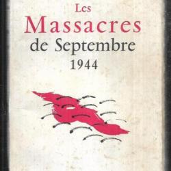les massacres de septembre 1944 d'hary-mitchell , épuration