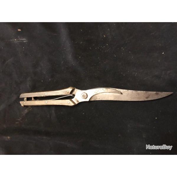 couteau coupe volaille secateur ancien