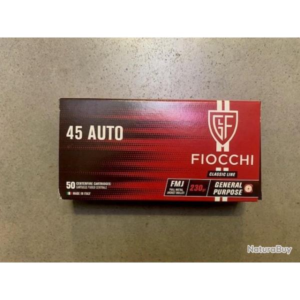 MUNITION BALLE FIOCCHI CAL.45ACP FMJ 230GRS PAR 250