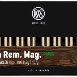 Munitions RWS 7mm Rem. Mag. Evo Green 8.2g 127gr x5 boites