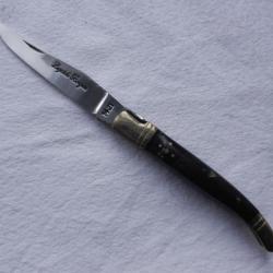 petit couteau Laguiole Bougna longueur 19 cm - manche corne noire