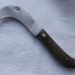 couteau pliant serpette hérisson 16 cm manche palissandre