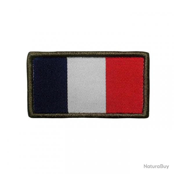 Patch drapeau franais haute visibilit brod sur tissu