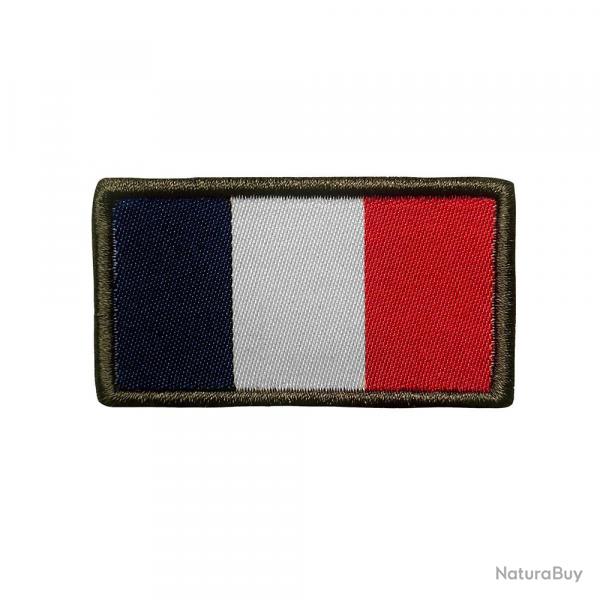 Patch drapeau franais haute visibilit brod sur tissu