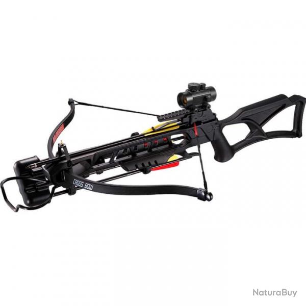 Arbalte recurve XB23 175 lbs 245 FPS Anaconda + Viseur red dot + carquois Noir