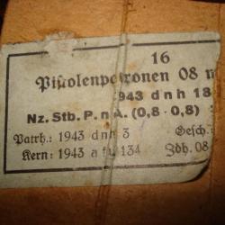 Boite de cartouches  9mm allemandes WW2 NEUTRALISEES