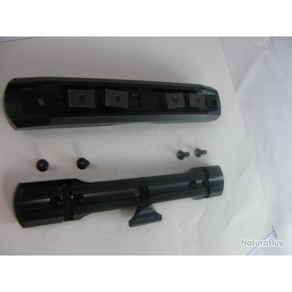 Embase Dentler Basis simple pour Mauser M12 et adaptateur pour rail SR (Swarovski /Kahls)