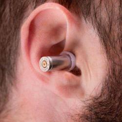 Bouchons d'oreilles nickelés Lucky Shot C/.9mm - sous blister