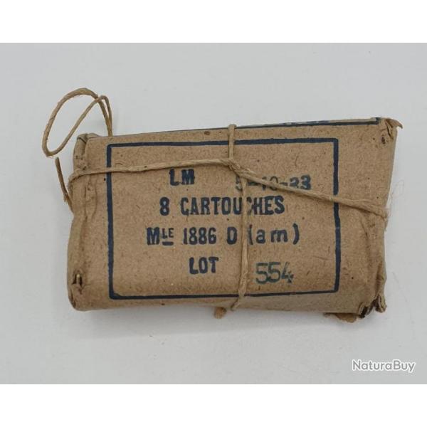 Ballotin de 8 Cartouches : 8 mm Lebel dans son emballage d'origine .