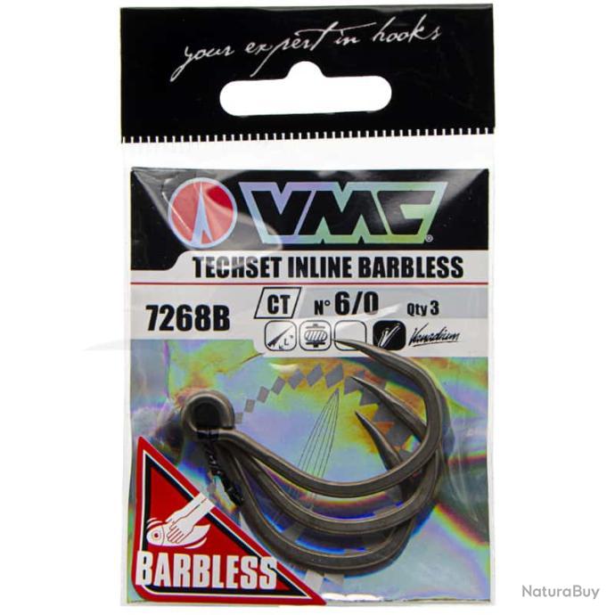 VMC 7268B Techset Inline Barbless - Hooks