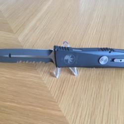 MICROTECH COMBAT TALON III - OTF AUTOMATIC - BLACK SERRATED - VINTAGE 2003 - NEW IN BOX - as HALO