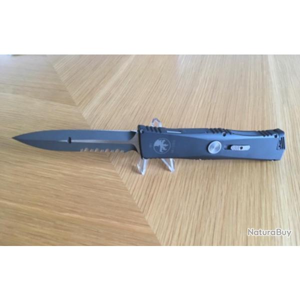 MICROTECH COMBAT TALON III - OTF AUTOMATIC - BLACK SERRATED - VINTAGE 2003 - NEW IN BOX - as HALO