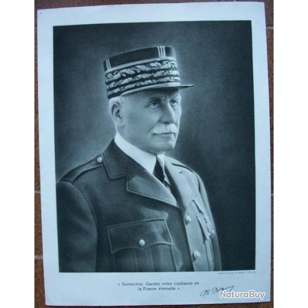 FRANCE WW2 - AFFICHE CARTONNE OFFICIELLE DU MARCHAL PETAIN pour Mairies et Btiments Publics