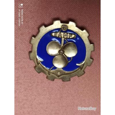 Insigne Miniature Marine EAM – École Apprentis Mécaniciens – Émail 20mm – Vintage 1950