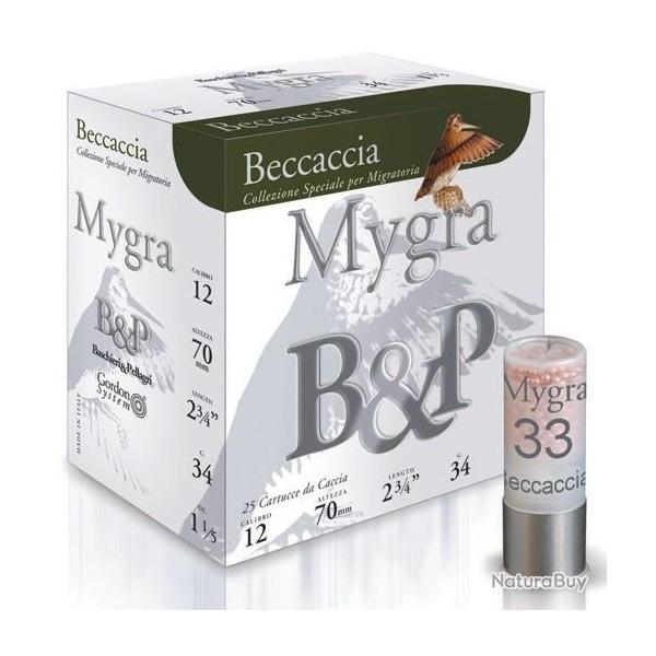 Cartouche B & P Mygra Beccaccia 12 / Cal. 12 - 34 g