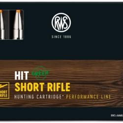 Munitions RWS 300 Win. Mag. HIT Green Short Rifle 500mm 10.7g 165gr x5 boites