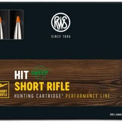 RWS 8x57 HIT Green Short Rifle 500mm 10.4g 160gr x5 boites