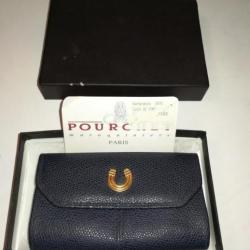 Porte monnaie Pourchet Paris Vintage cuir Neuf