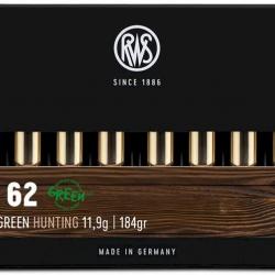 RWS 9.3x62 EVO Green 11.9g 184gr x5 boites