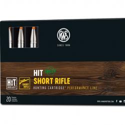 Munitions RWS 9.3x62 HIT Green Short Rifle 500mm 16.2g 250gr x1 boite