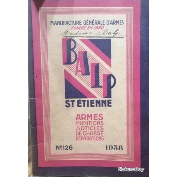 catalogue BALP 1938 pice unique