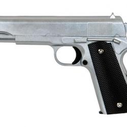 Réplique pistolet 1911 silver à ressort Galaxy G13S full metal 0,5J