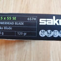 6.5X55 se SAKO Powerhead Blade 120gr boite 20