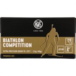RWS 22 LR Biathlon Compétition 2.6g 40gr x5 boites
