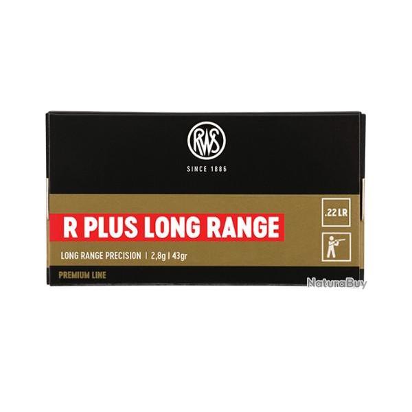 RWS 22 LR R Plus Long Range 2.8g 43gr x1 boite