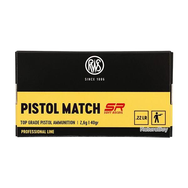 RWS 22 LR Pistol Match SR 2.6g 40gr x1 boite