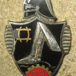23° Bataillon du Génie, émail, dos guilloché plat, 2 anneaux