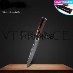 Set Couteau Japonais Pro Santoku Style Damas, Modele: Trancheur 24.5cm