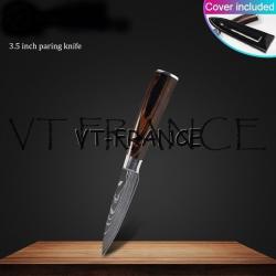 Set Couteau Japonais Pro Santoku Style Damas, Modele: Eplucheur 20cm