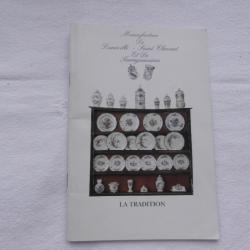catalogue manufacture faïenceries de Lunéville-Saint Clément et de Sarreguemines-décors de tradition