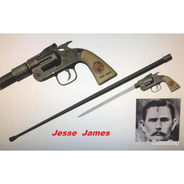 Canne pe Revolver Jesse James de marche