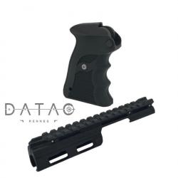 Pack Target Short 5.5": Plaquettes ergonomiques DATAC® + Rail Target DATAC® pour Pietta 1858.