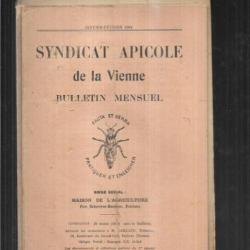 syndicat apicole de la vienne bulletin  de 1942 janvier à décembre manque mars , 6 exemplaires