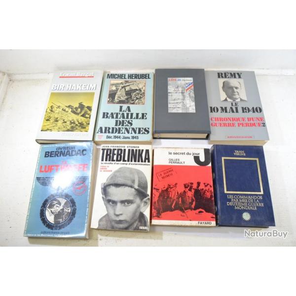 Lot livres militaria dstockage, Deuxime Guerre Mondiale WW2 livre France Allemagne USA ... (lot A)