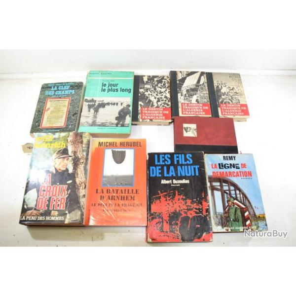 Lot livres militaria dstockage, Deuxime Guerre Mondiale WW2 livre France Allemagne USA ... (lot B)