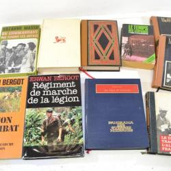 Lot livres militaria déstockage, WW2 Guerre Indochine Algérie para légion étrangère ... (lot B)