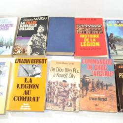 Lot livres militaria déstockage, WW2 Guerre Indochine Algérie para légion étrangère ... (lot C)