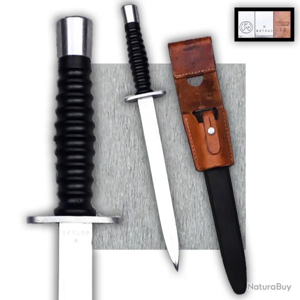 SUBLIME & MASSIVE DAGUE / POIGNARD DE COMBAT SUISSE '' JOTTERAND COSSONAY '' TYPE 1957 ORIGINAL