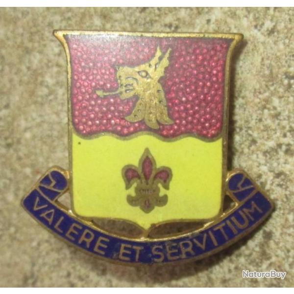 Crest US Army "124th Support Bn" Fabrication Locale Allemagne C.1950