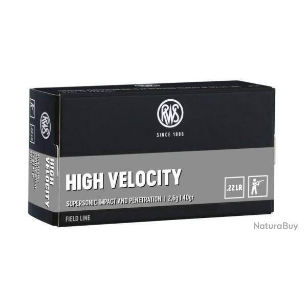 RWS 22 LR High Velocity 2.6g 40gr x10 boites